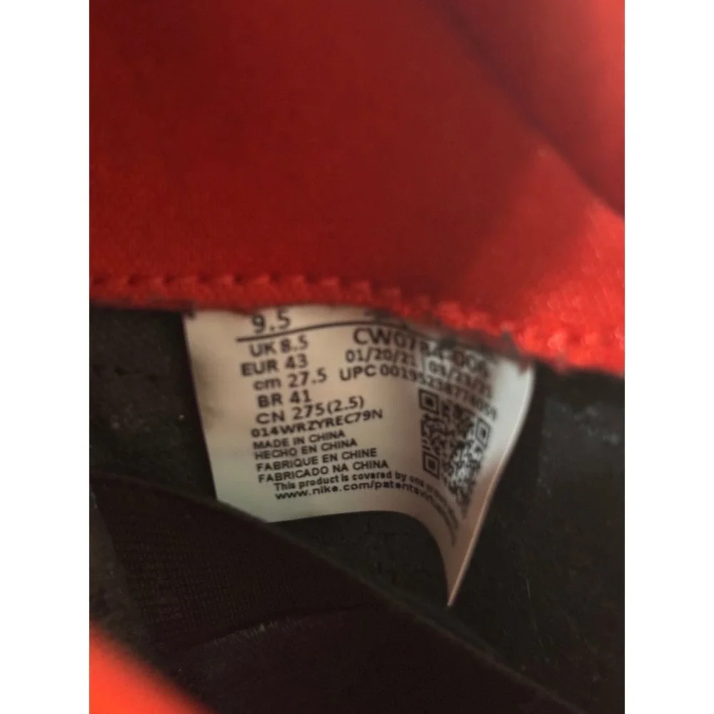 Jordan CMFT 11 Viz‎ Air Mens 9.5 Black Grey Red Sneakers CW0784-006